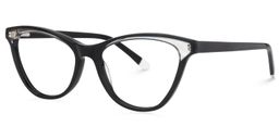 Eaton Cateye Black Glasses1