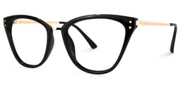 Hudson Cateye Black Glasses1