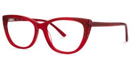 Eddie Cateye Red Glasses1