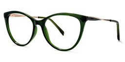 Frances Cateye Dark-Green Glasses2