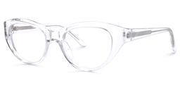 Farrah Oval Clear Glasses1