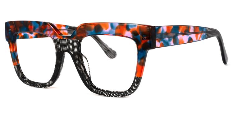 Carolann Square Black-Clear Glasses