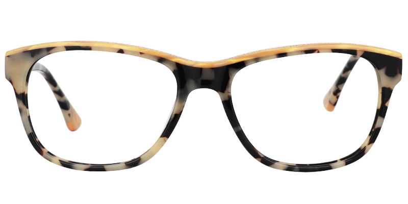 Rectangle Light Tortoise Glasses0