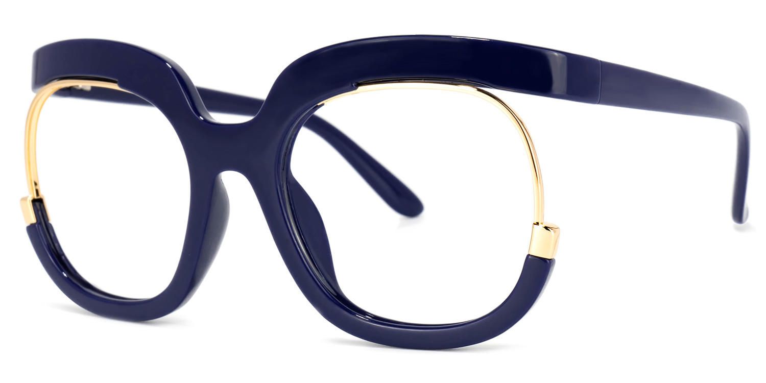 Darice Dark-Blue Round Eyeglass Frames | ZEELOOL2