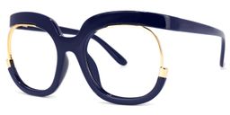 Darice Dark-Blue Round Glasses2
