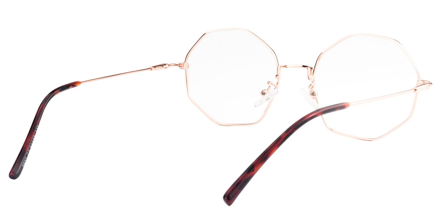 Petaled Gold Glasses | Zeelool Glasses5