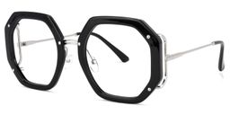 Mariah Geometric Black Glasses1