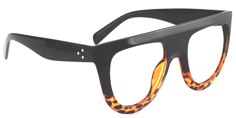 Square Tortoise-Gold Eyeglasses3