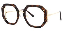 Mariah Geometric Yellow-Tortoise Glasses1