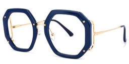 Mariah Geometric Dark-Blue Glasses1
