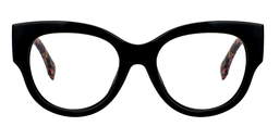 Simone Round Black Eyeglasses0