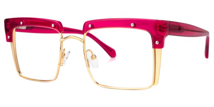 Kiana Rose-Pink Square Glasses