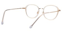 Estelle Round White Glasses5