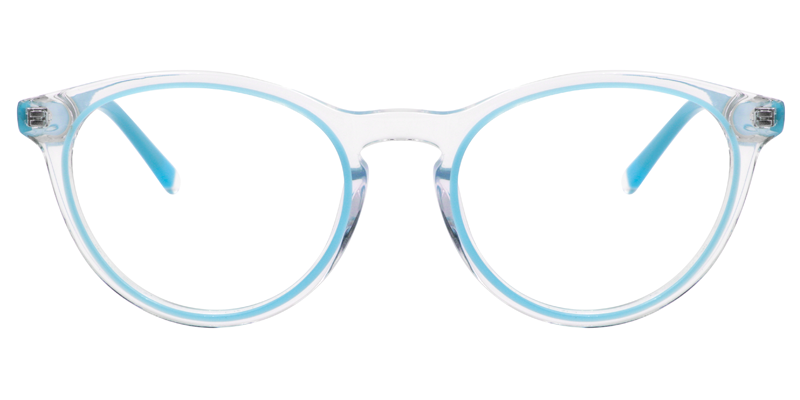 Round Blue&Clear Glasses | Zeelool Eyewear0
