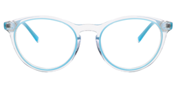 Adrienne Round Blue&Clear Glasses0
