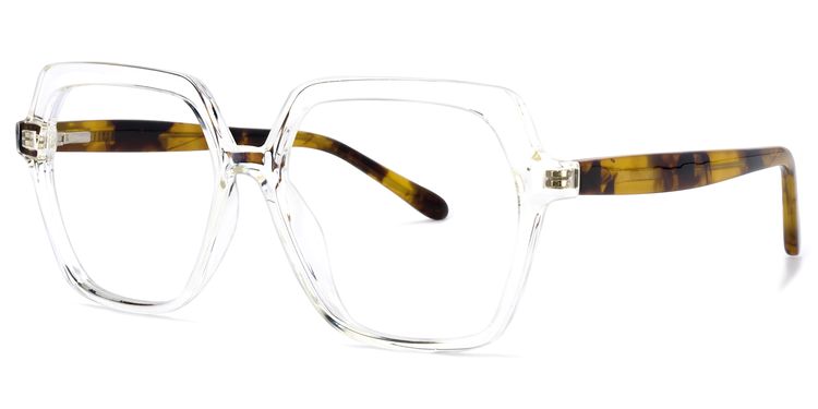Norah Geometric Clear Glasses