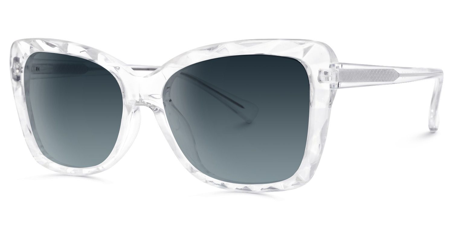 Edna Rectangle Clear Sunglasses for Women & Men | ZEELOOL1
