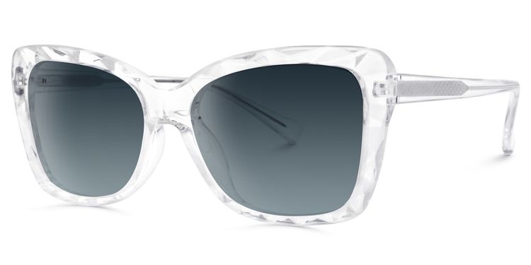 Edna Clear Rectangle Sunglasses