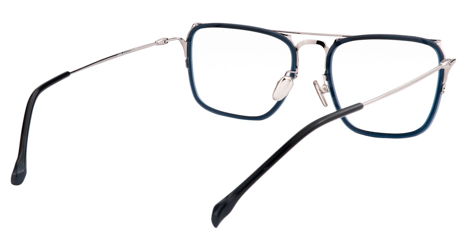 Aviator Dark Blue Glasses | Zeelool Glasses5
