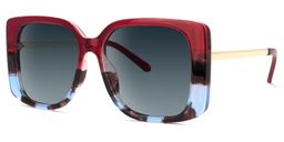Nancy Square Red Sunglasses1