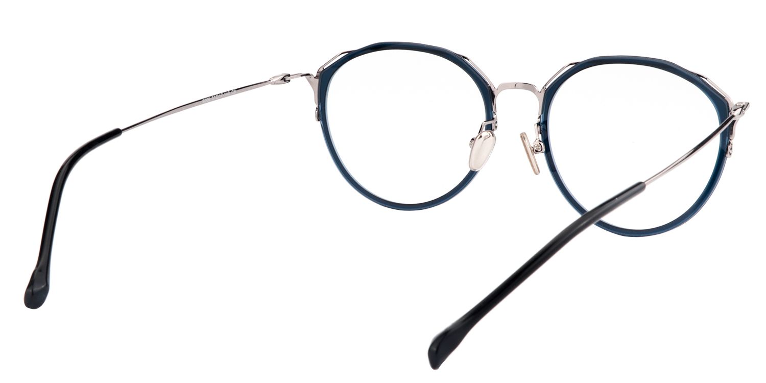 Round Dark Blue Glasses | Zeelool Glasses5