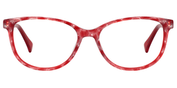 Deanna Oval Red Glasses0