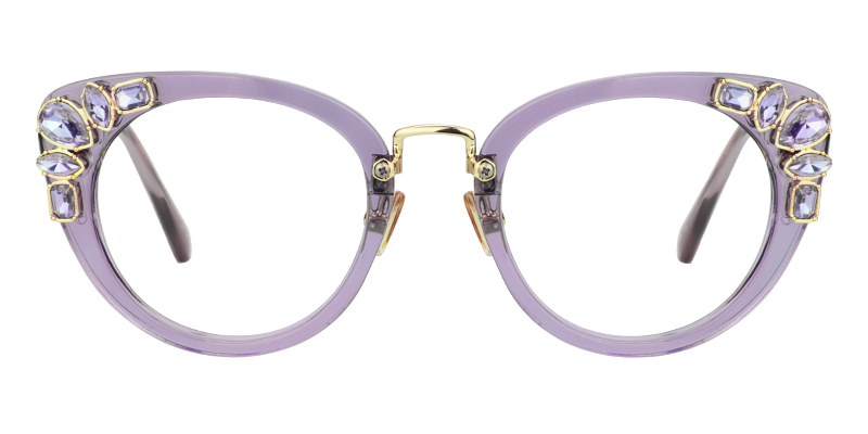 Cat Eye Purple Glasses0