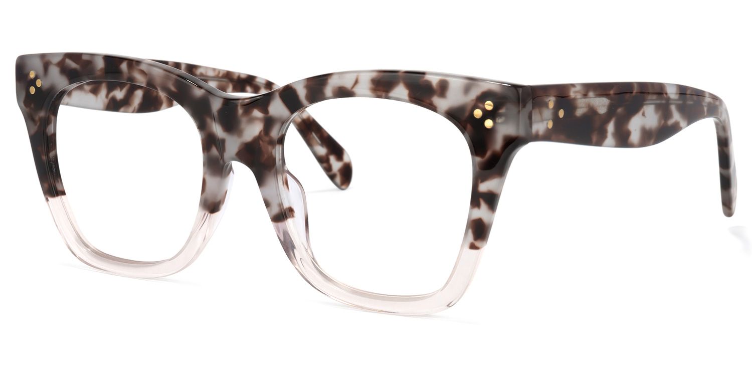 Rectangle Dark Tortoise Glasses | Zeelool Eyeglasses1