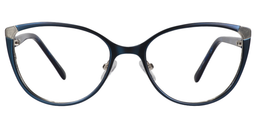 Darlene Round Dark Blue Glasses0
