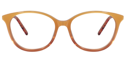 Vida Oval Orange Glasses 0