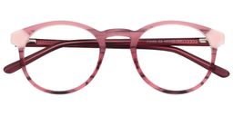 Eudora Round Pink Glasses1