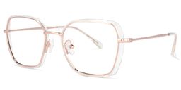 Natalee Square Rose-Gold Glasses1