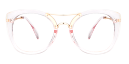 Olivia Aviator Transparent Pink Glasses0