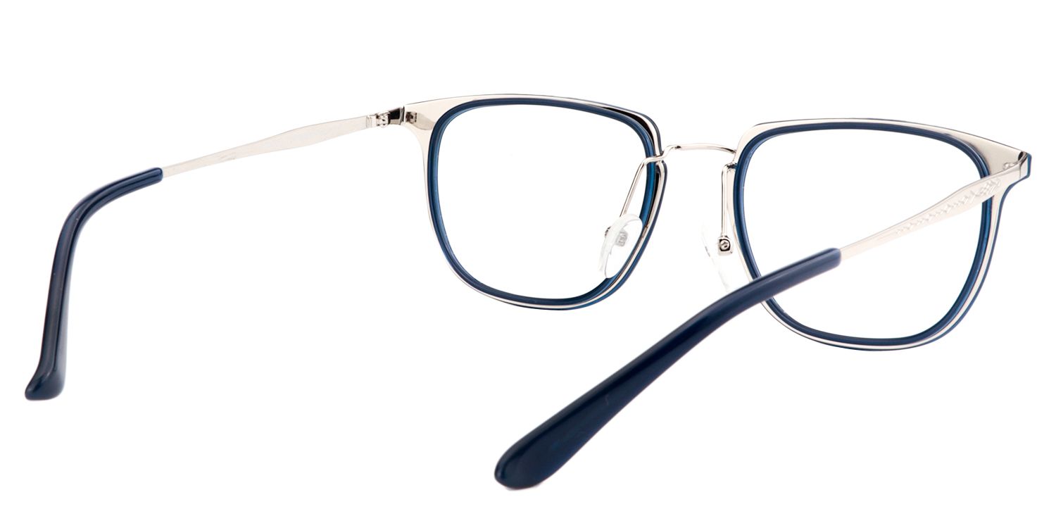 Square Dark Blue Glasses | Zeelool Glasses5