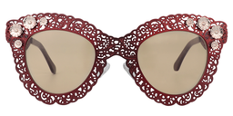 Blanche Cat-eye Red Sunglasses0