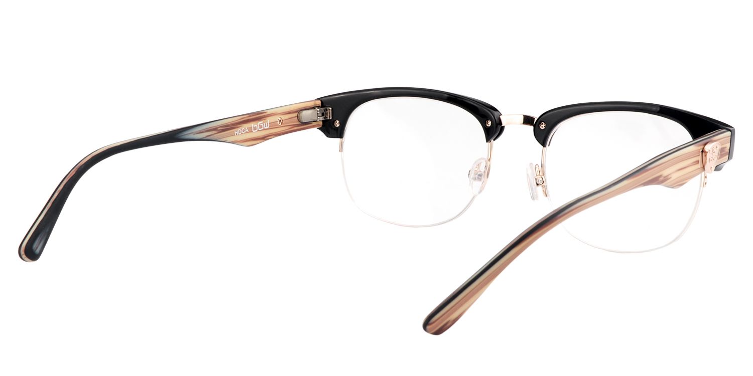 Browline Black Glasses | Zeelool Glasses5