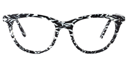 Agate Oval Black-White Glasses0