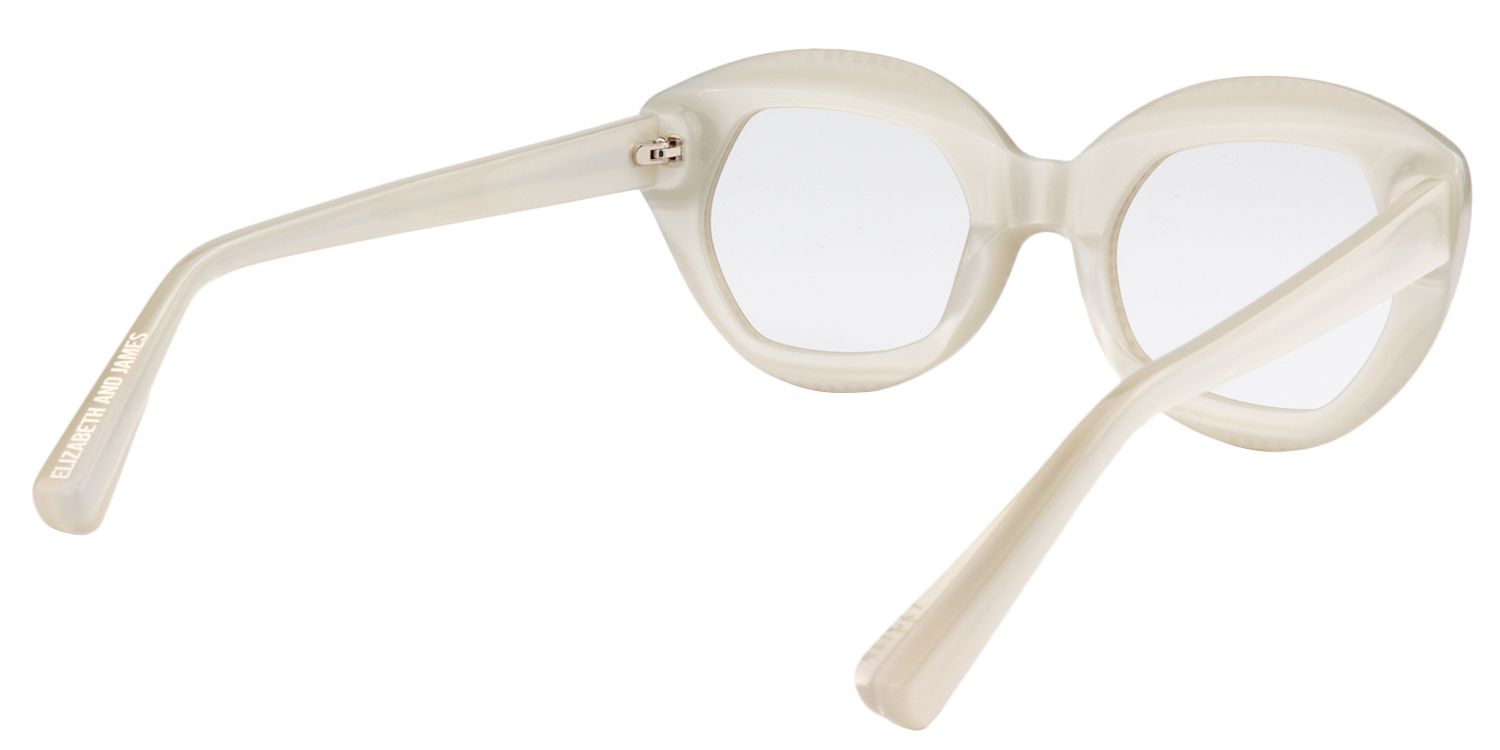 Cat-eye Ivory Glasses | Zeelool Glasses5
