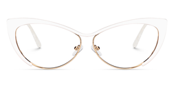 Ellen Cateye White Glasses1