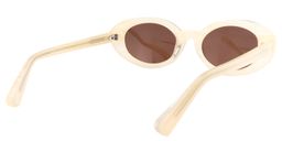 Calista Oval Clear & Yellow Sunglasses4