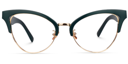 Charlene Browline Green Glasses0