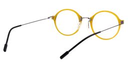 Olga Round Yellow Glasses5