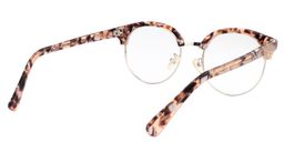 Lillian Round Brown/Pattern Glasses5