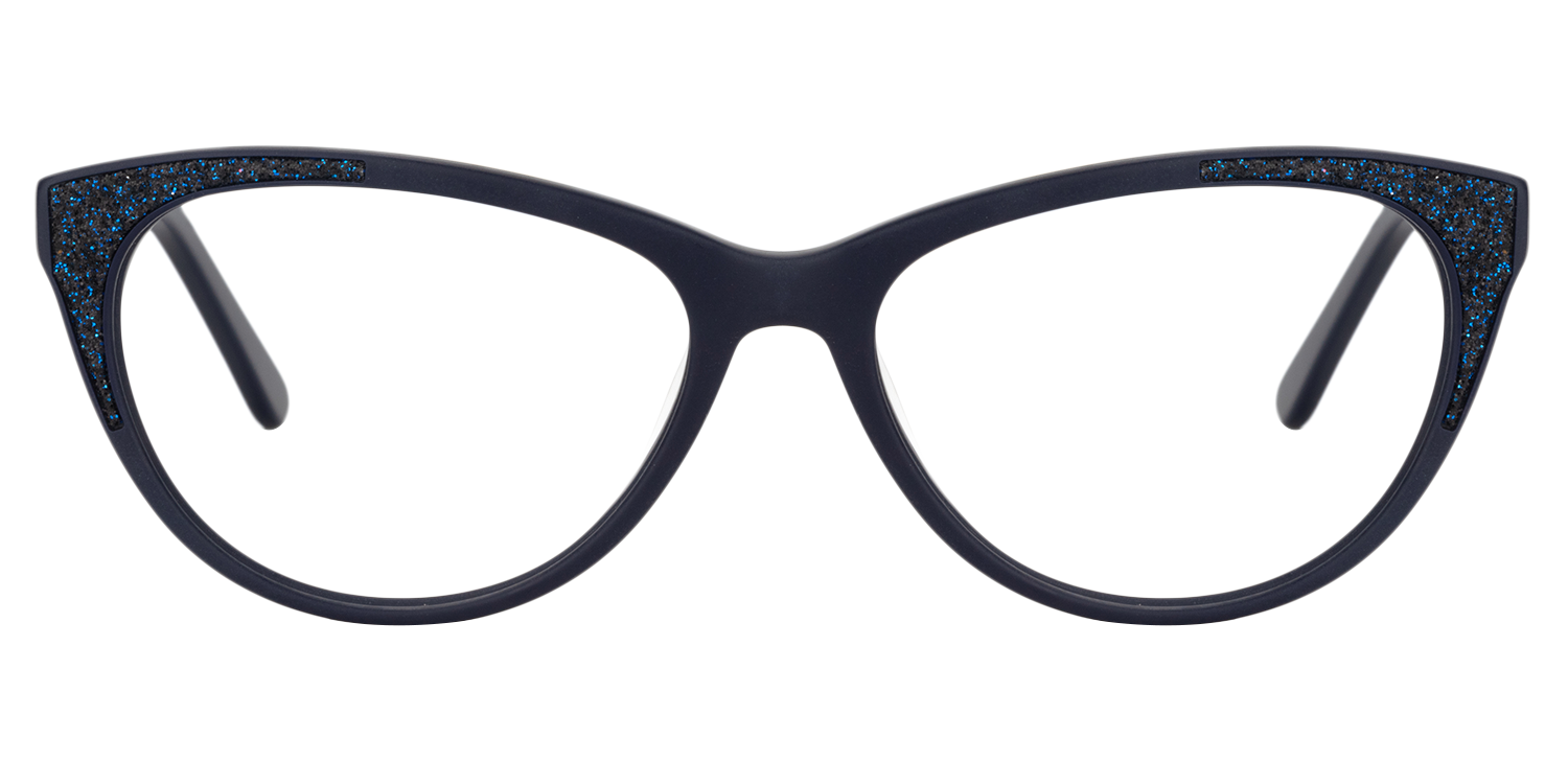 Cat eye Dark Blue Glasses | Zeelool Glasses0