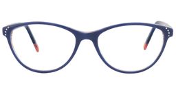 Flora Cat Eye Blue Glasses0