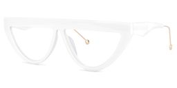 Gyllenhaal Cateye White Glasses2