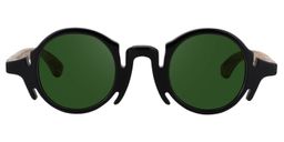 Charlie Round Black Glasses12