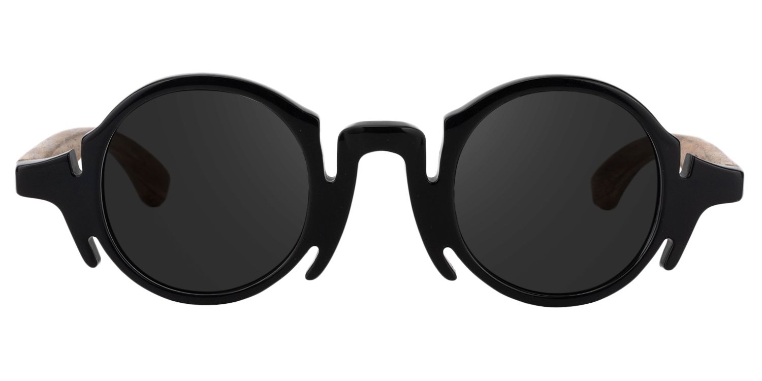 Charlie Black Round Sunglasses to Frame Your Face | ZEELOOL0