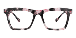 Brenda Rectangle Pink-Floral Glasses0