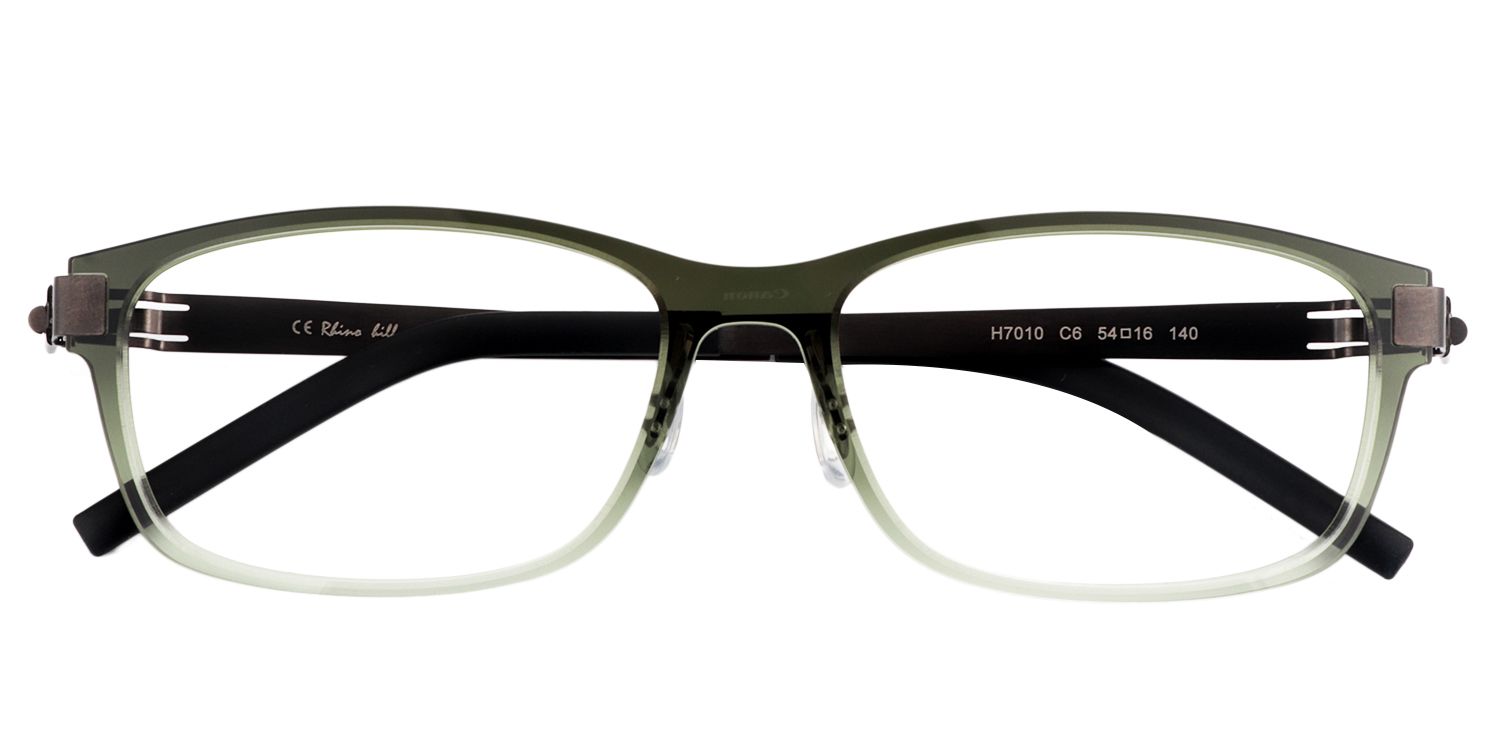 Rectangle Dark-Green Glasses | Zeelool Glasses1